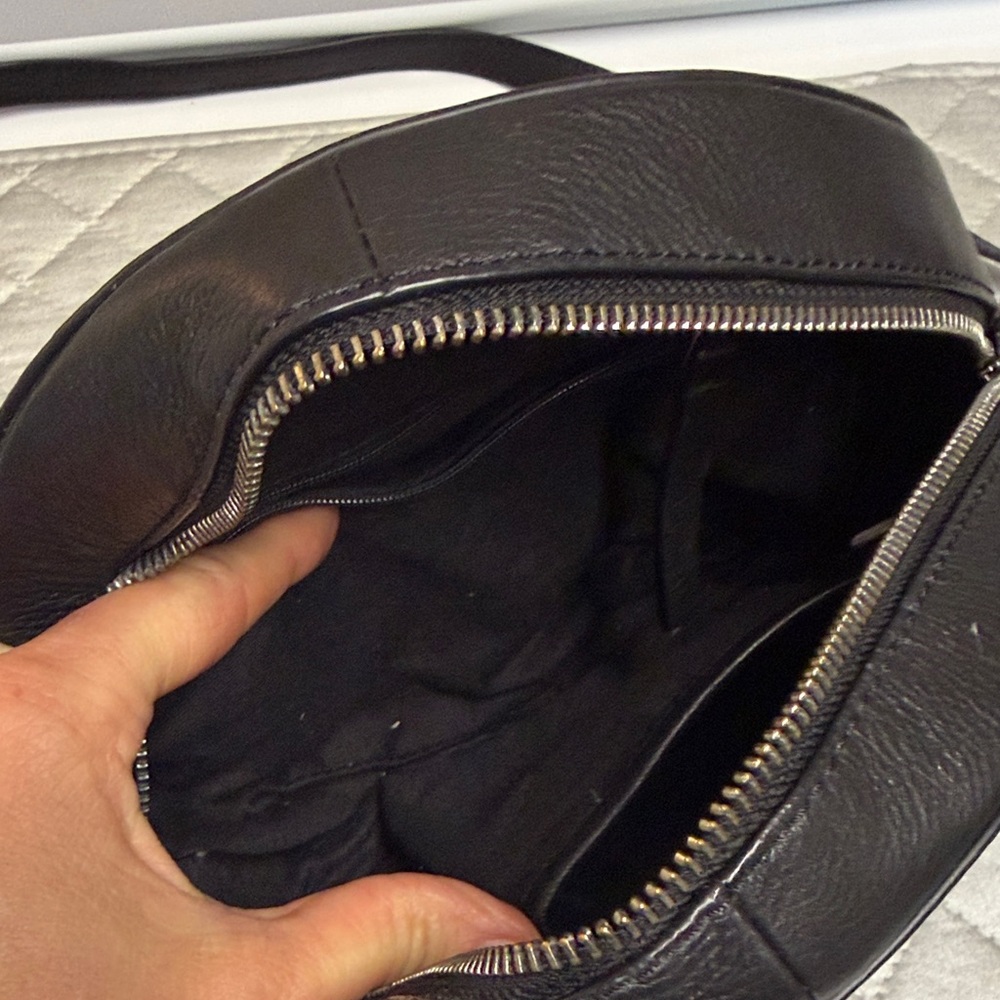 RACHEL Rachel Roy Black Leather Belt Bag
